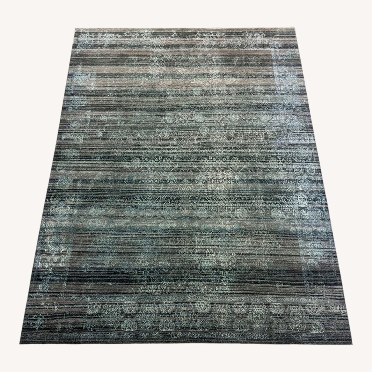 Dark Gray Wool Area Rug 8' x 10' - image-0