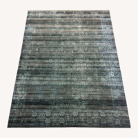 Dark Gray Wool Area Rug 8' x 10'