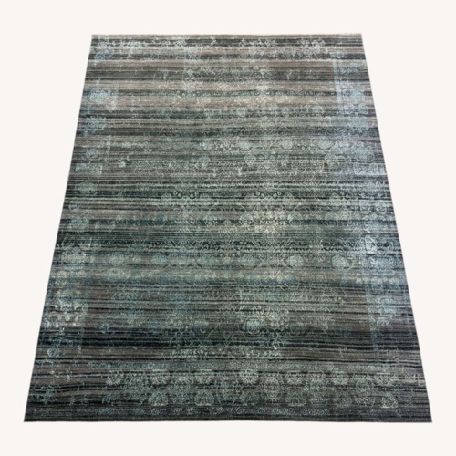 Used Dark Gray Wool Area Rug 8' x 10' for sale on AptDeco