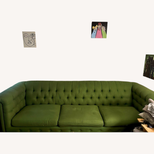 Used Green Fabric 3+ Seater Sofa for sale on AptDeco