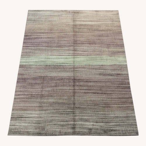 Used Light Gray Wool Area Rug 8' x 10' for sale on AptDeco