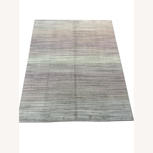 Used Light Gray Wool Area Rug 8' x 10' for sale on AptDeco