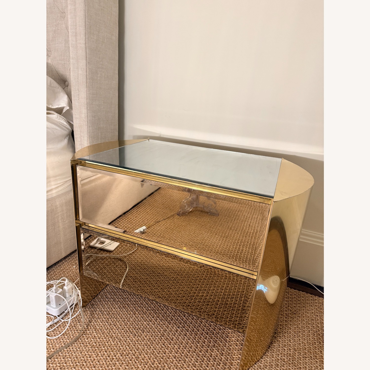 Gold Glass Nightstands - image-1