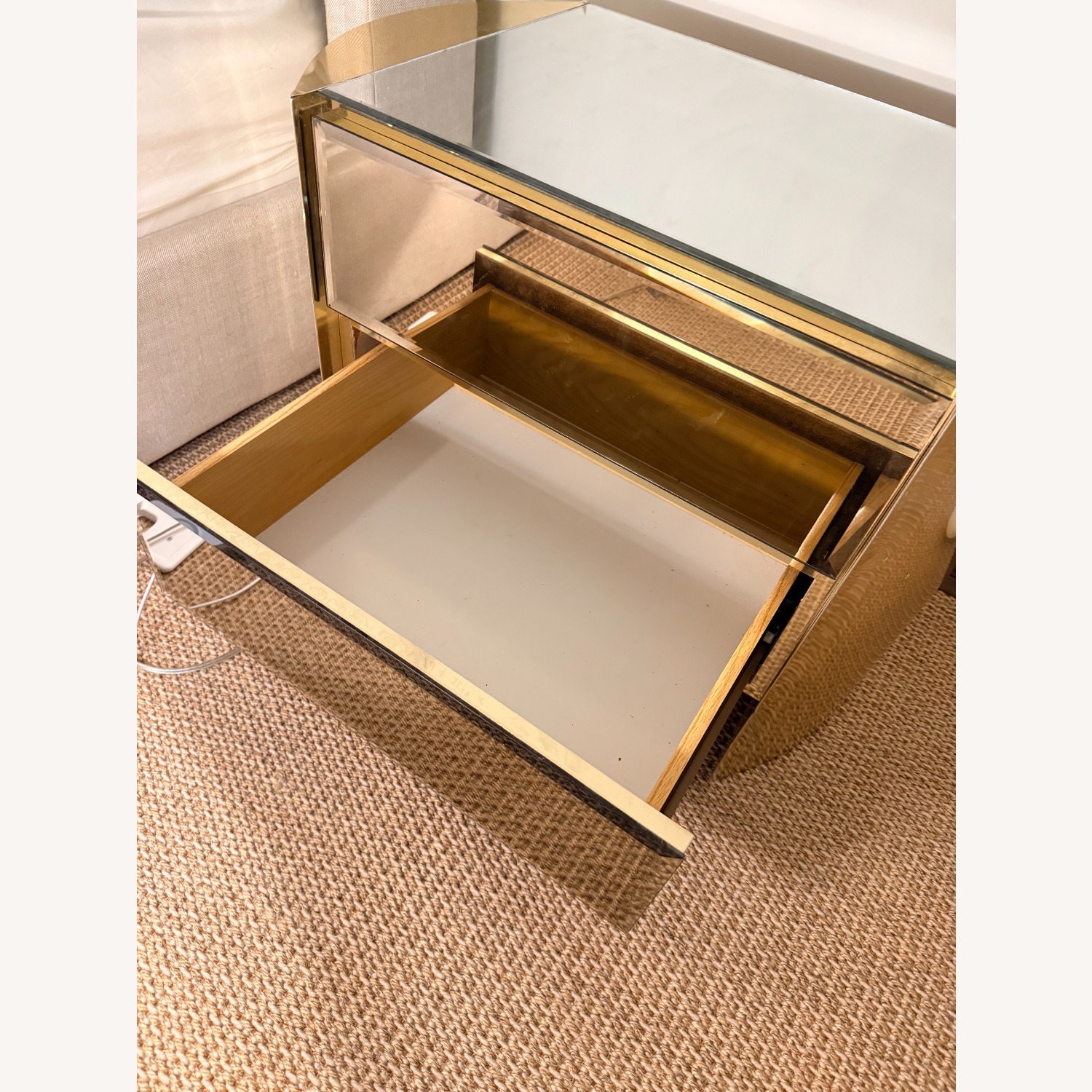 Gold Glass Nightstands - image-2
