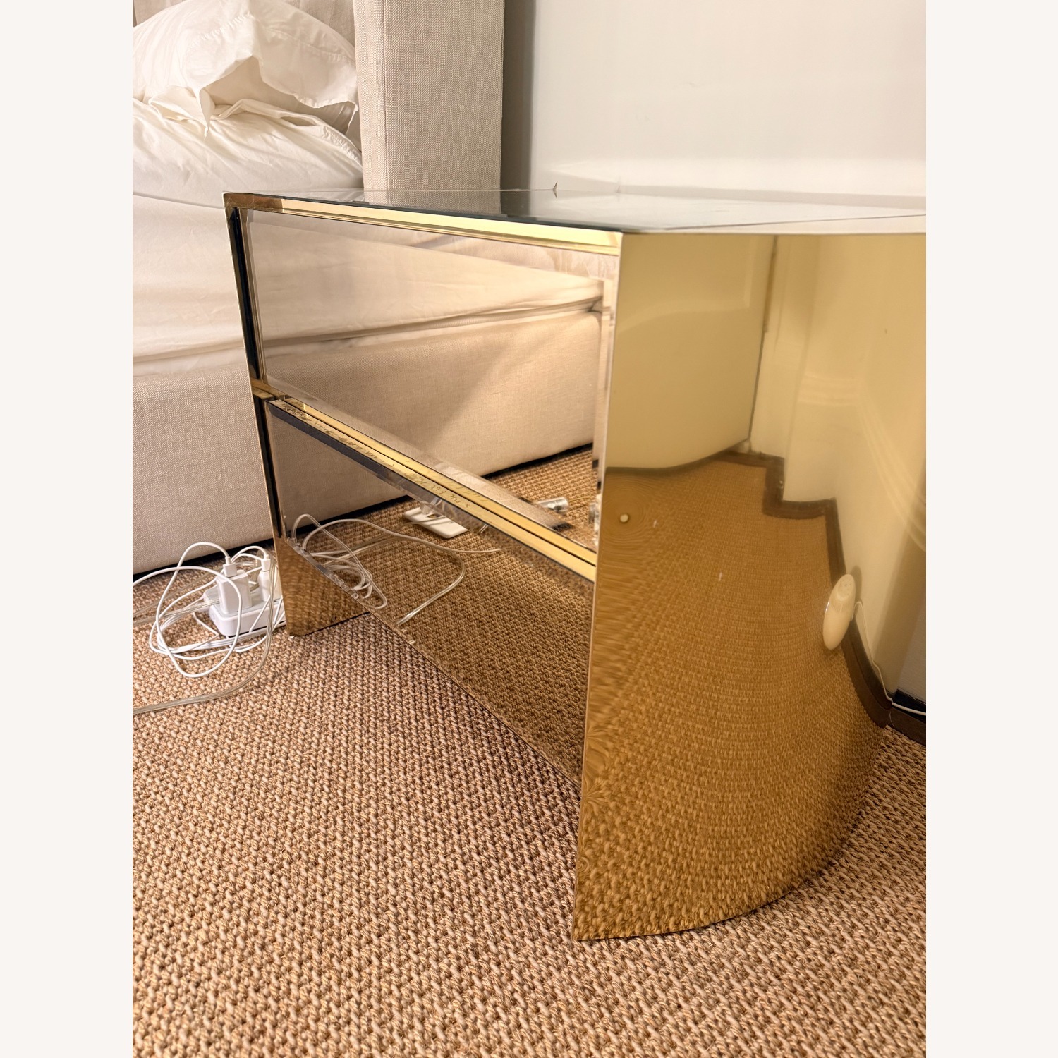 Gold Glass Nightstands - image-5