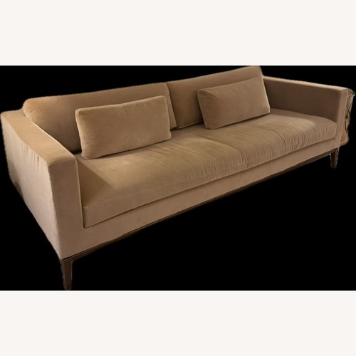 Used Restoration Hardware Italia Track Arm Natural Bench-Cushion Sofa for sale on AptDeco