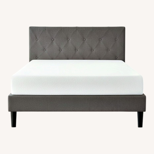 Used Zinus Shalini Upholstered Platform Bed Frame for sale on AptDeco