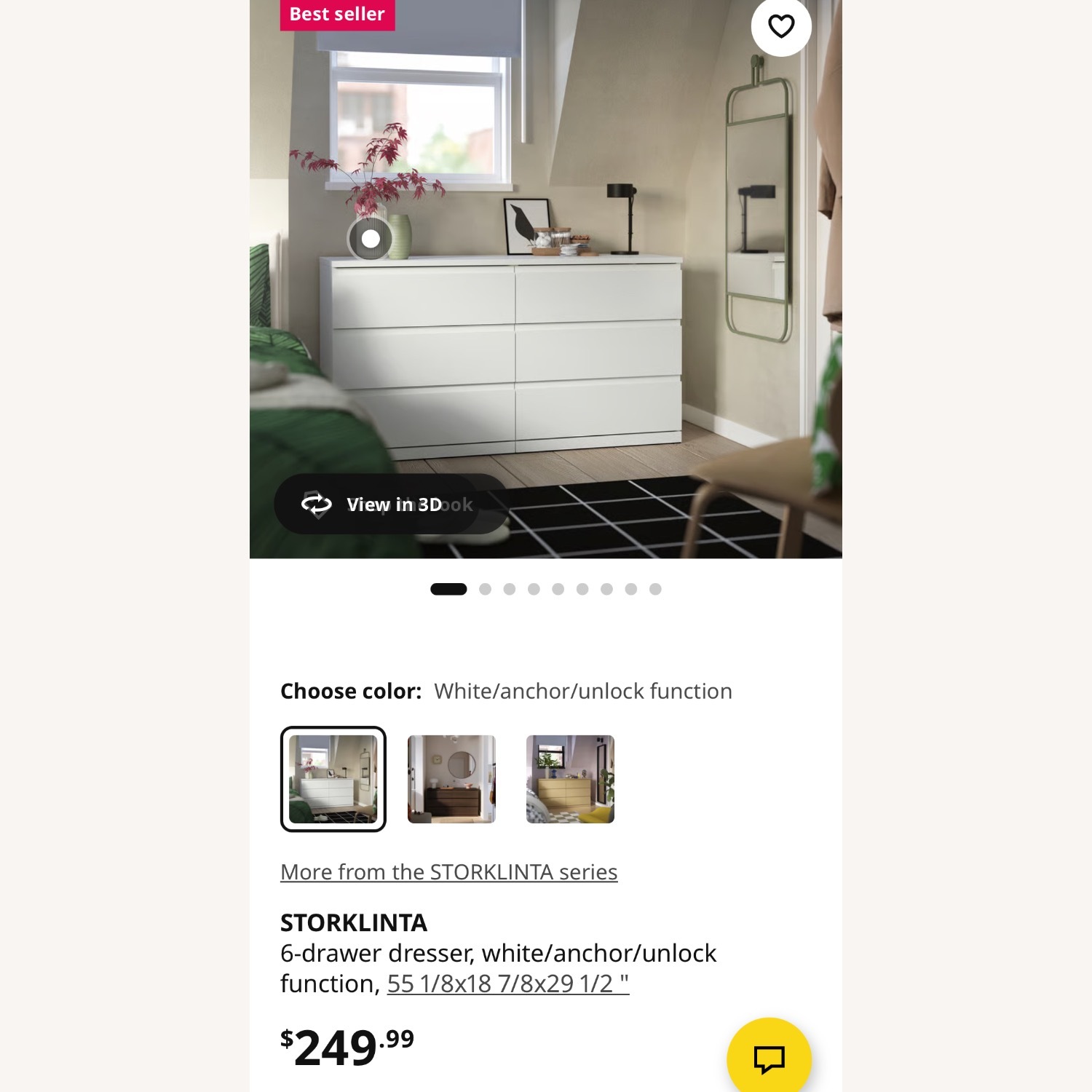 IKEA STORKLINTA White Dresser - image-4