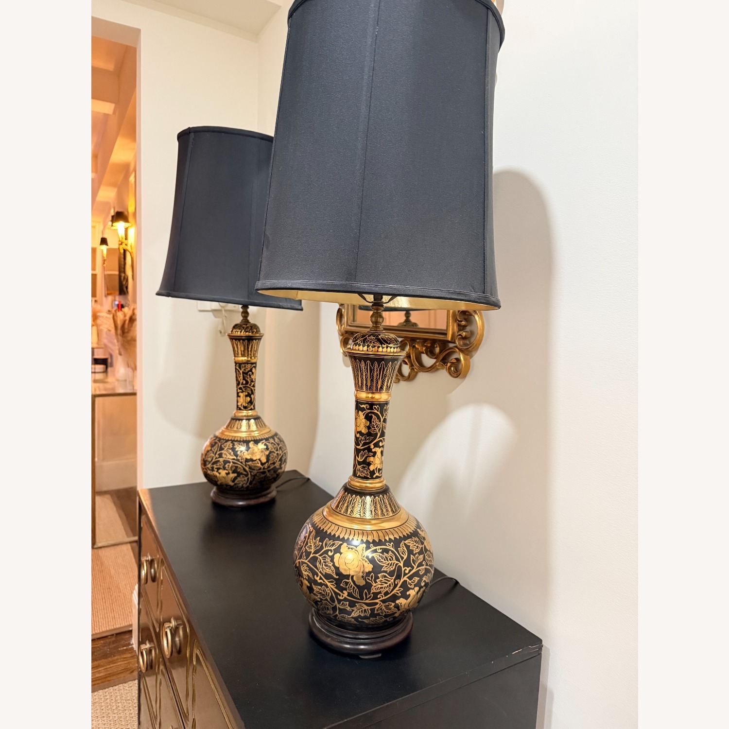 Vintage/Antique Black Table Lamps - image-3