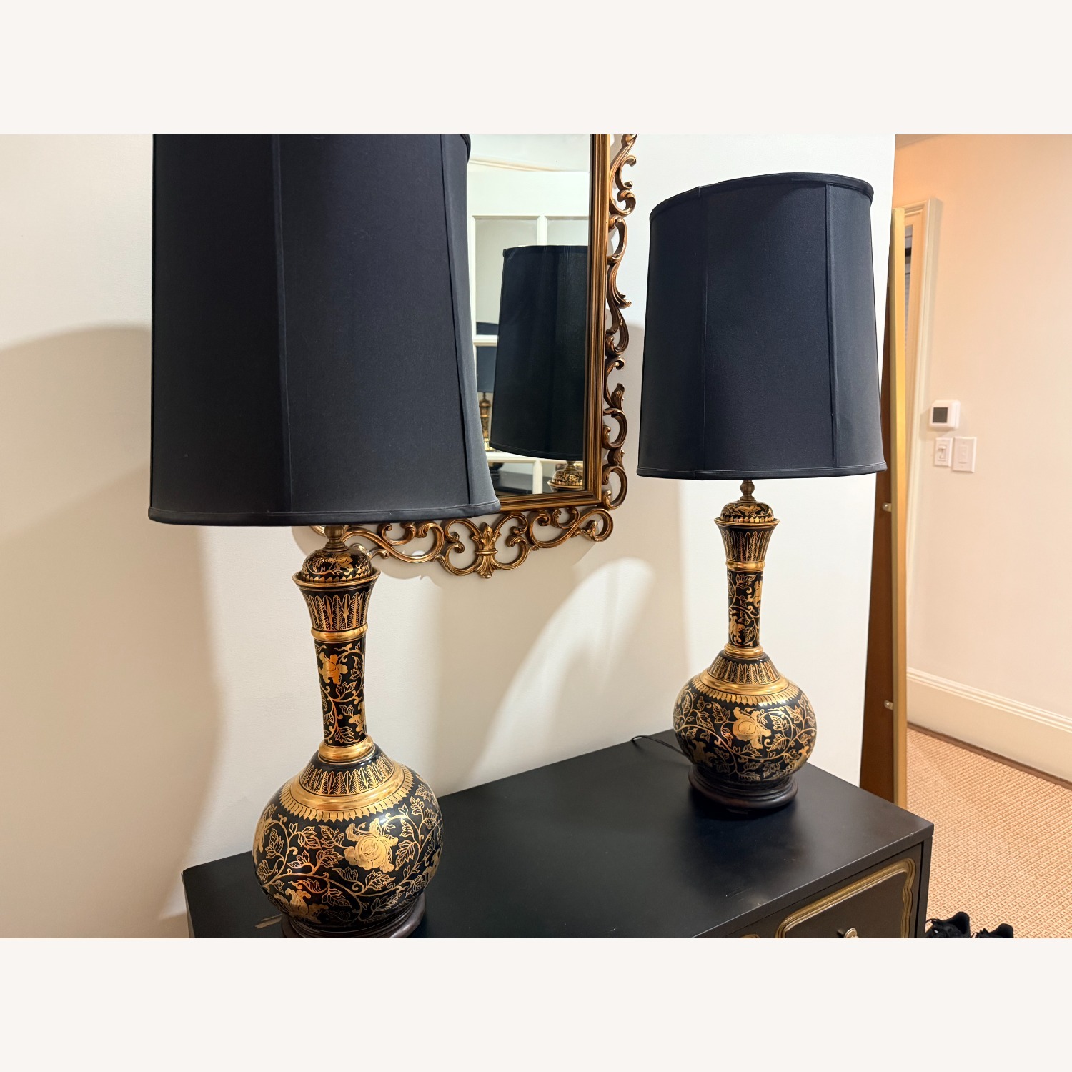 Vintage/Antique Black Table Lamps - image-1