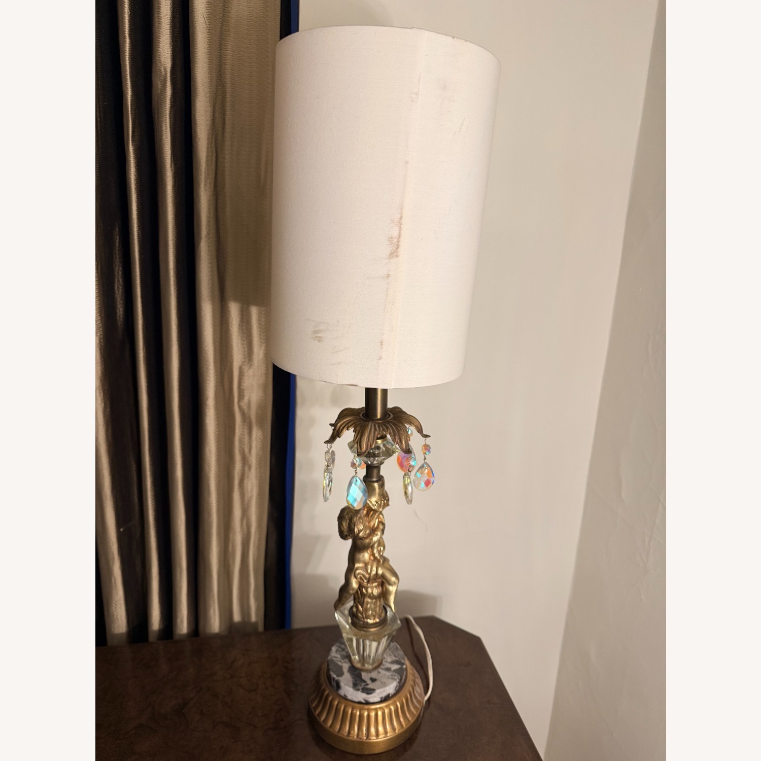 Vintage/Antique Gold Table Lamp - image-2