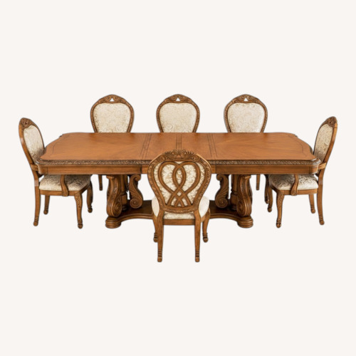 Used Amaretto Dining Table with 6 Chairs for sale on AptDeco