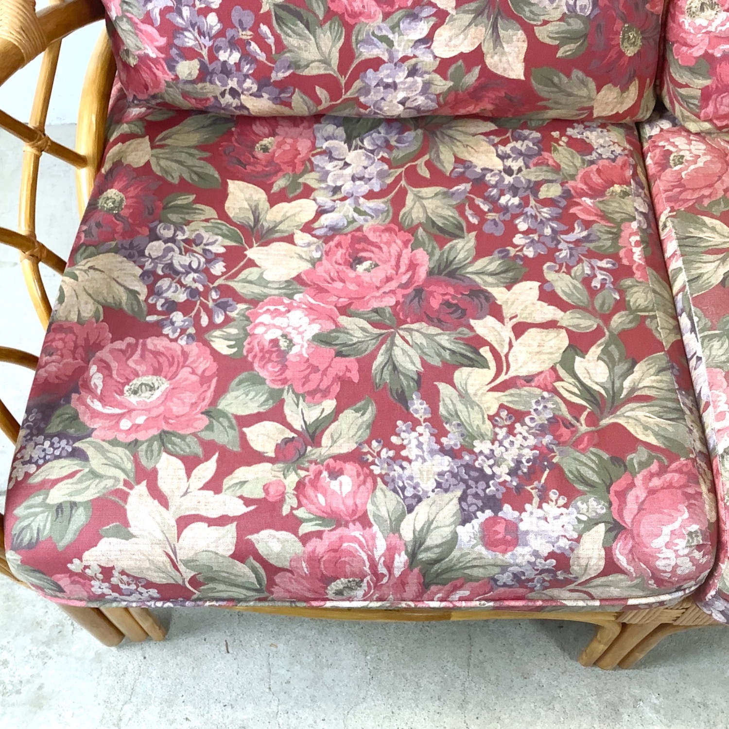 Vintage Rattan Palm Beach Style Sofa - image-19