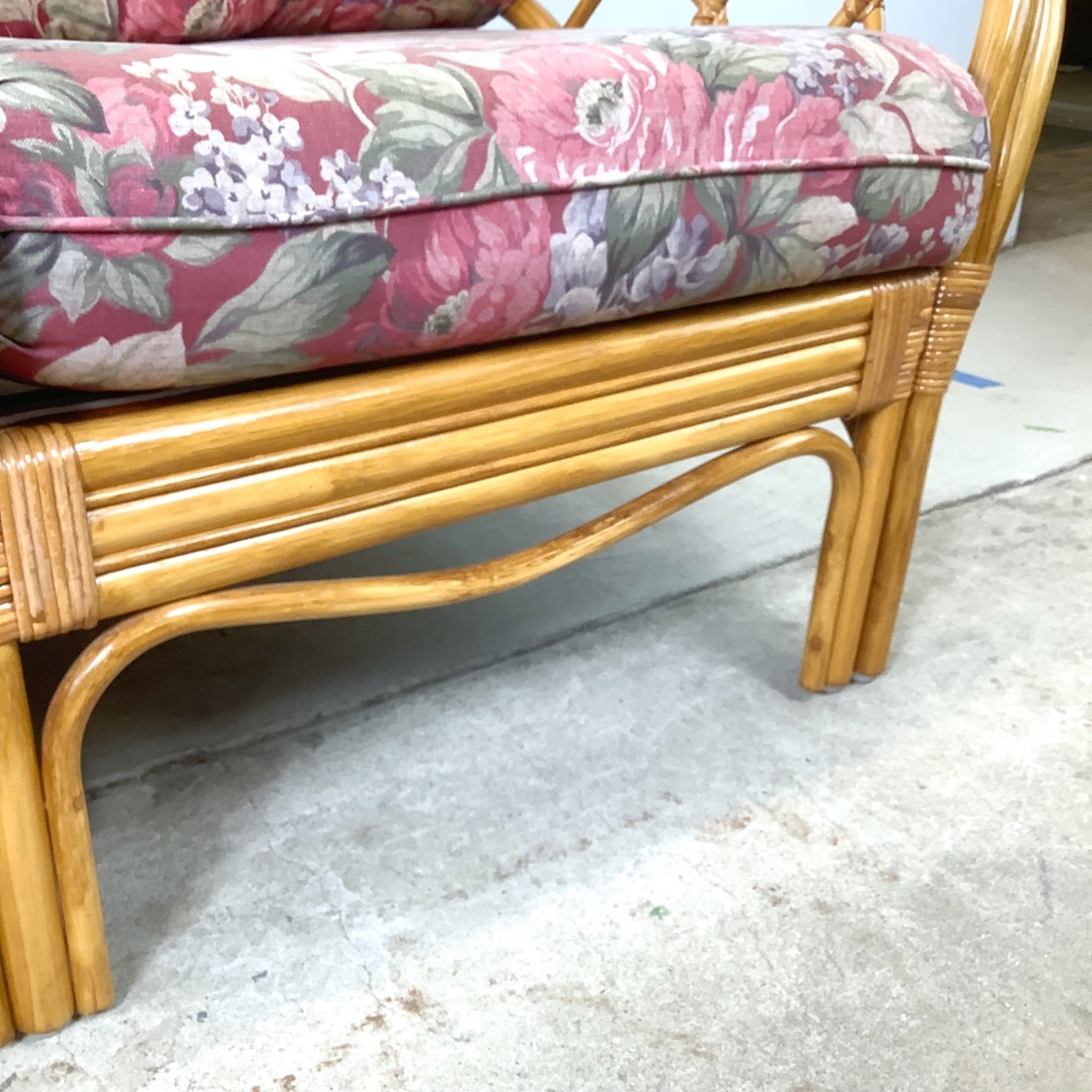Vintage Rattan Palm Beach Style Sofa - image-16