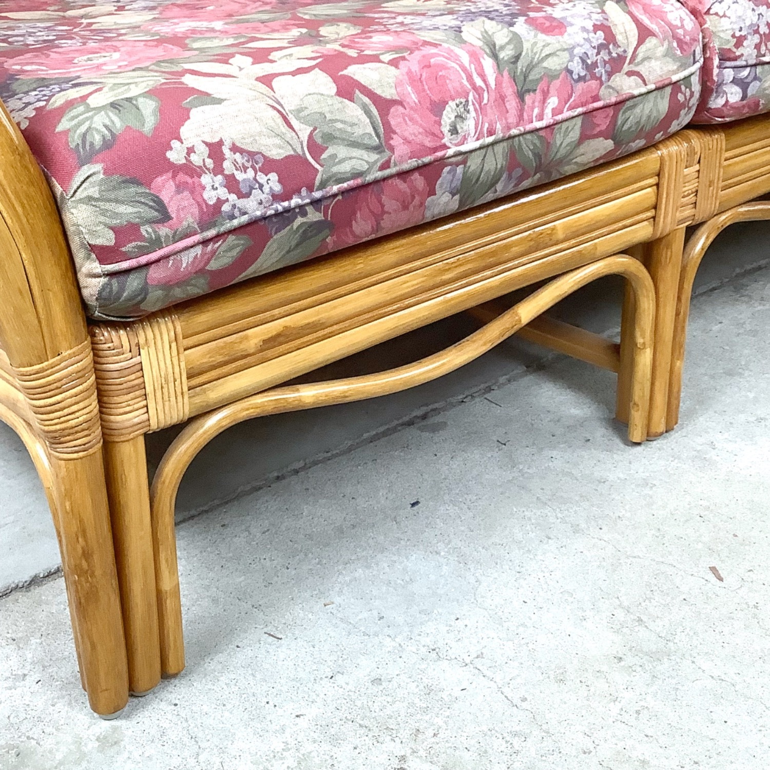 Vintage Rattan Palm Beach Style Sofa - image-18