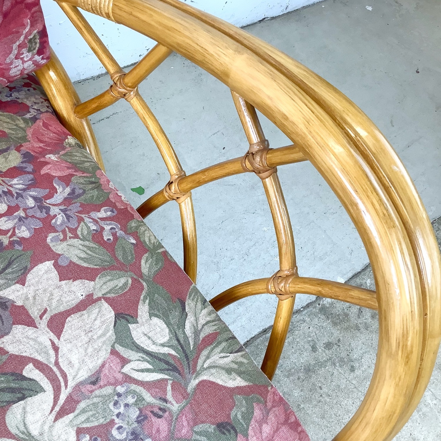 Vintage Rattan Palm Beach Style Sofa - image-15
