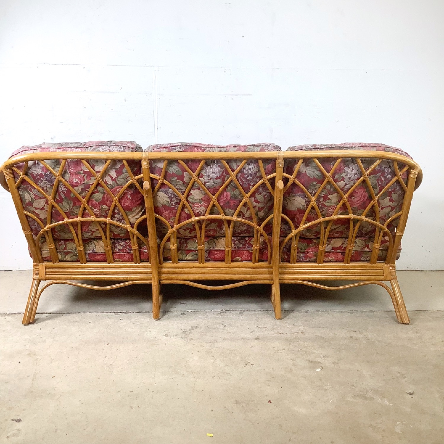 Vintage Rattan Palm Beach Style Sofa - image-10