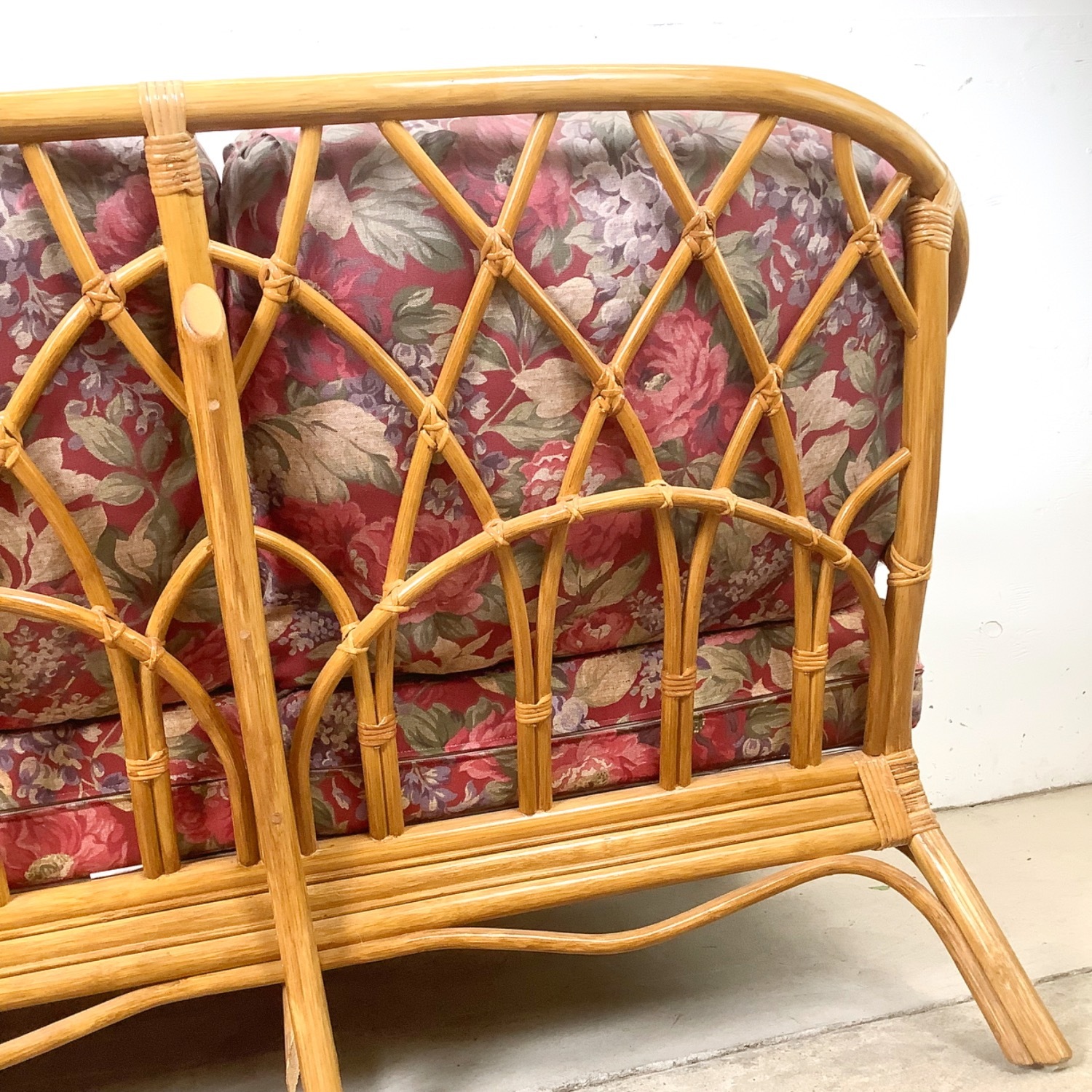 Vintage Rattan Palm Beach Style Sofa - image-12