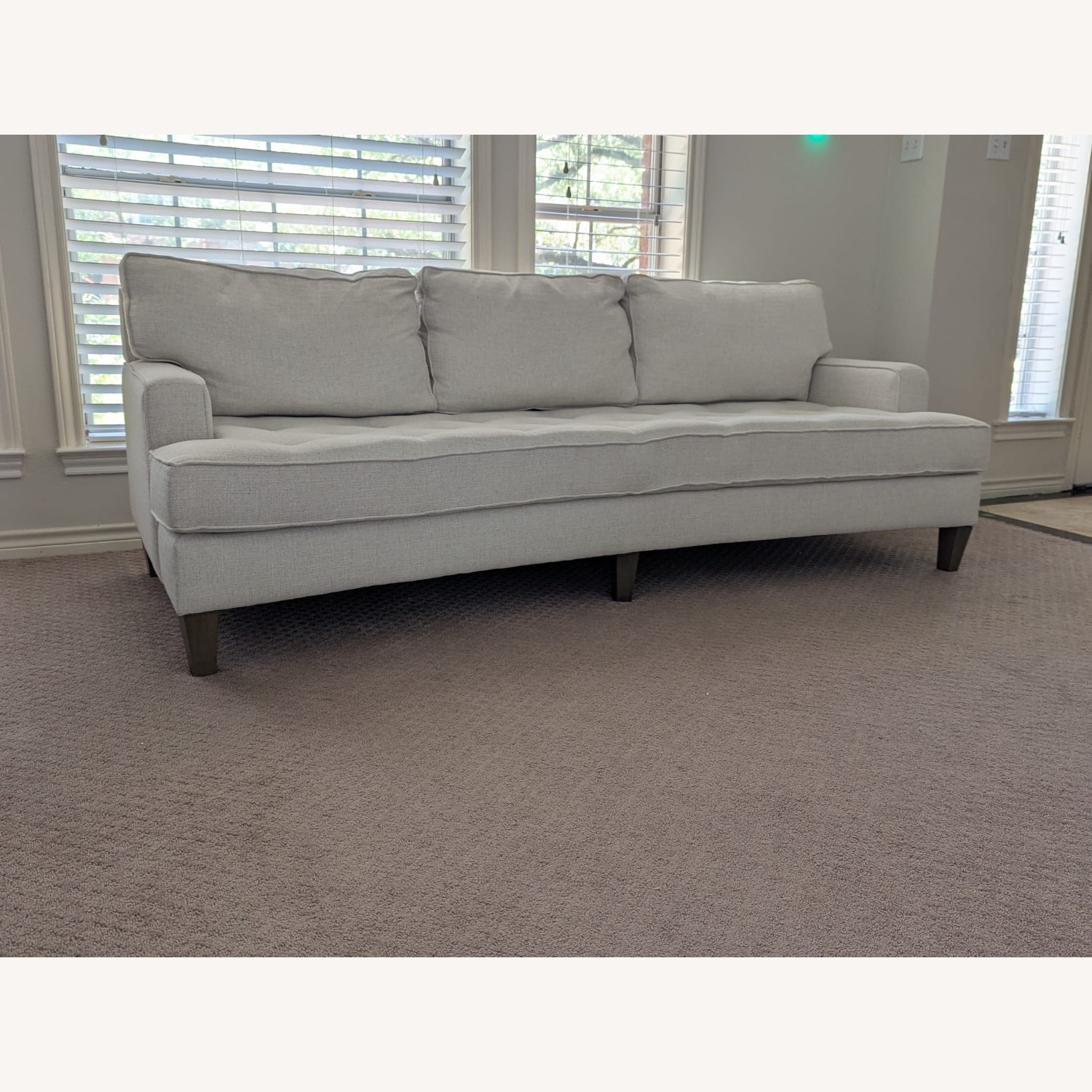 Havertys Gianna White Fabric 3+ Seater Sofa - image-2