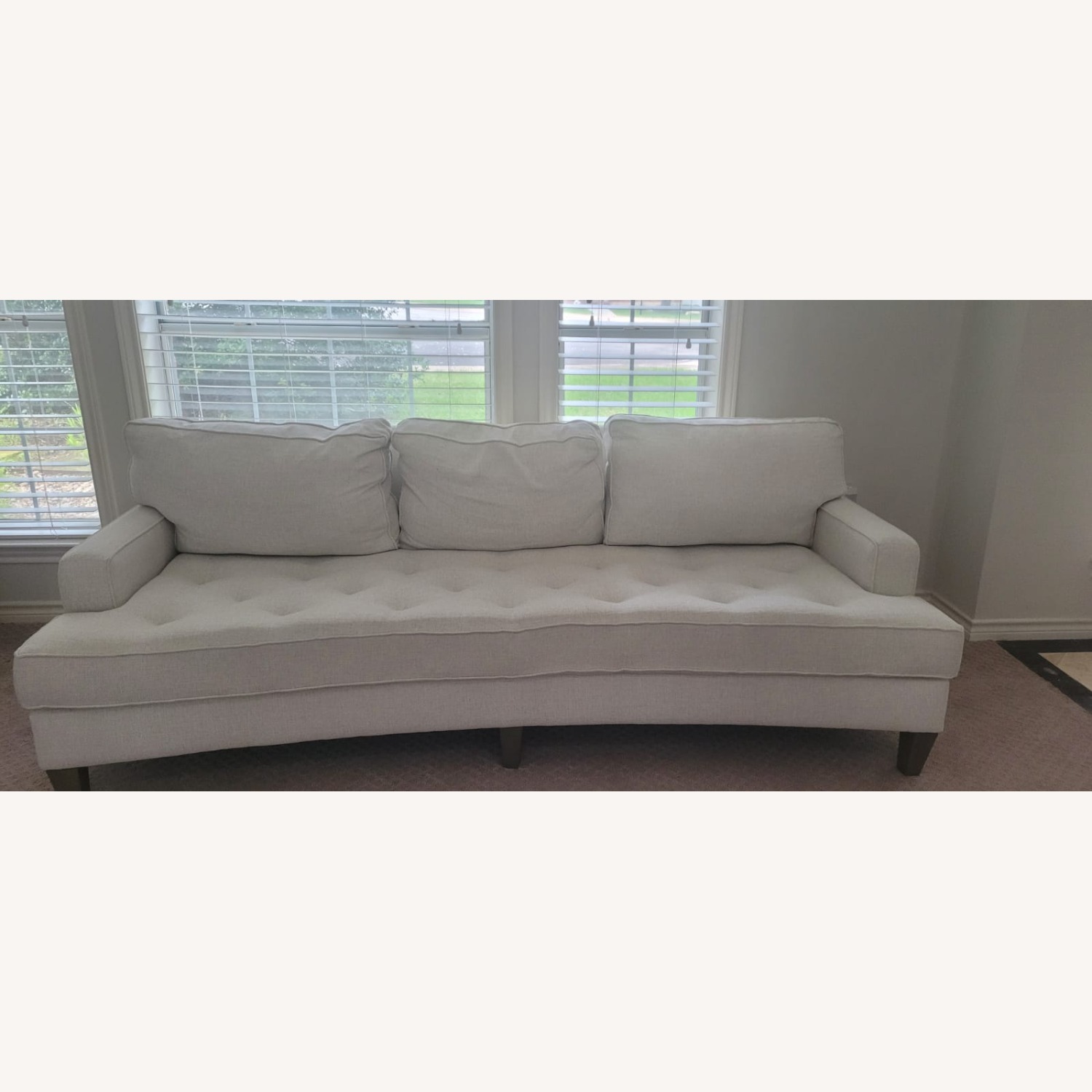 Havertys Gianna White Fabric 3+ Seater Sofa - image-1