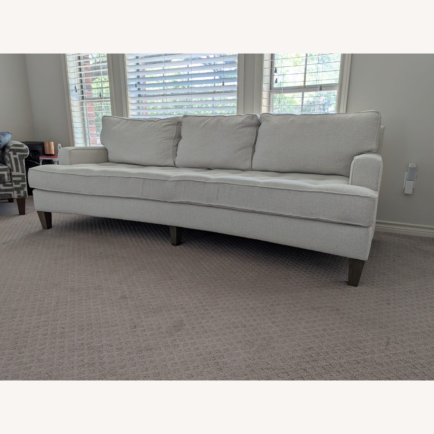 Havertys Gianna White Fabric 3+ Seater Sofa - image-3