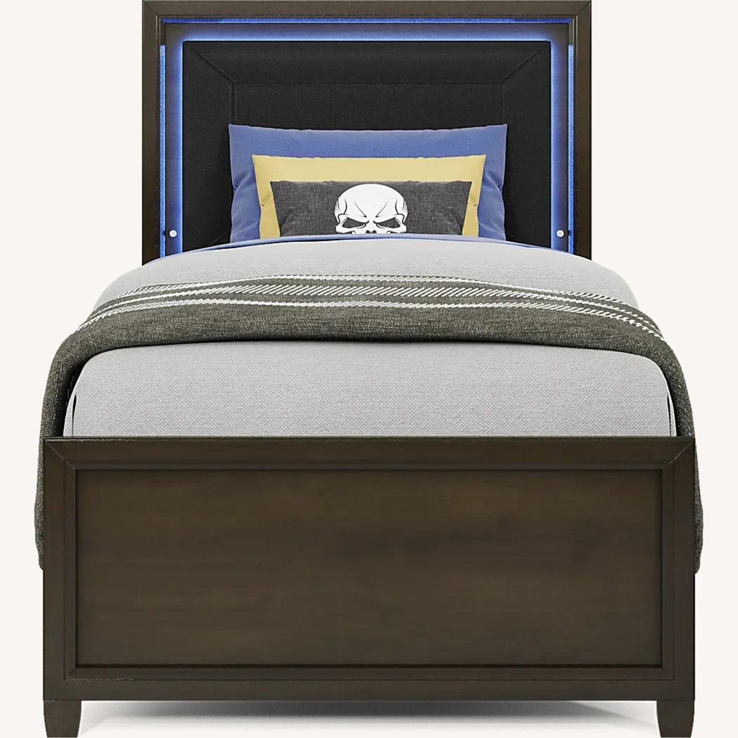 Kids Holden's Ridge Charcoal Full Upholstered Bed - image-4
