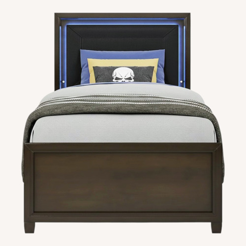 Used Kids Holden's Ridge Charcoal Full Upholstered Bed for sale on AptDeco