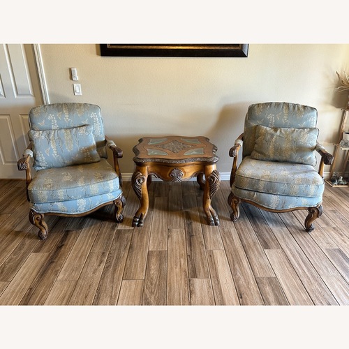 Used Michael Amini Amaretto Collection Arm Chair for sale on AptDeco