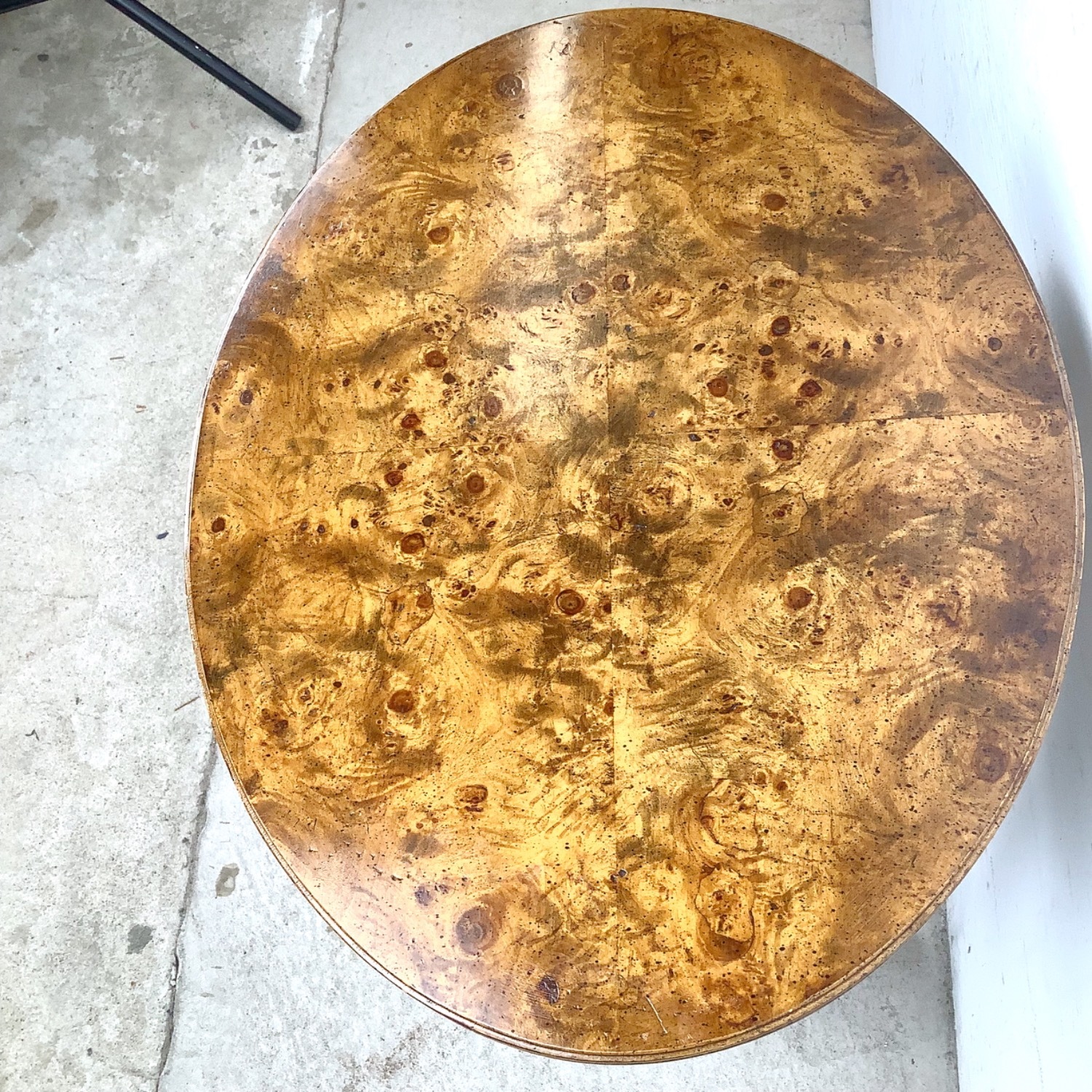 Weiman Burl Veneer Pedestal Accent Table - image-4