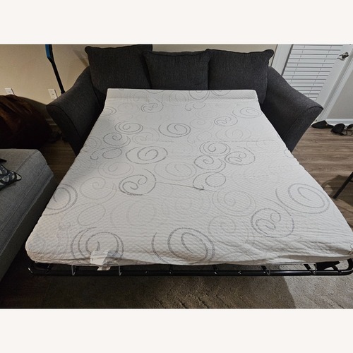 Used Rooms To Go Blue Sleeper Sofa for sale on AptDeco