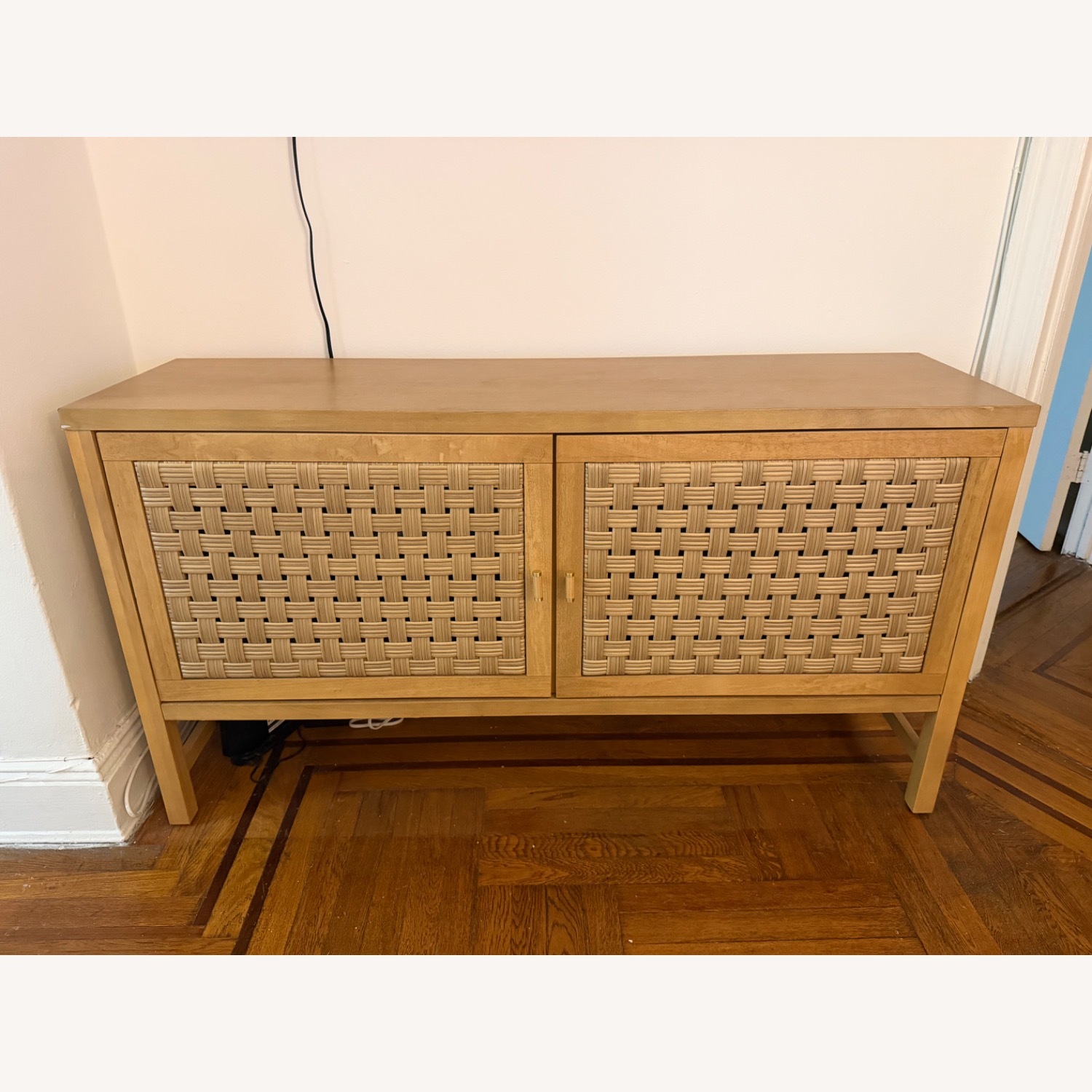 Target Natural Wood 55” Media Console Table - image-1