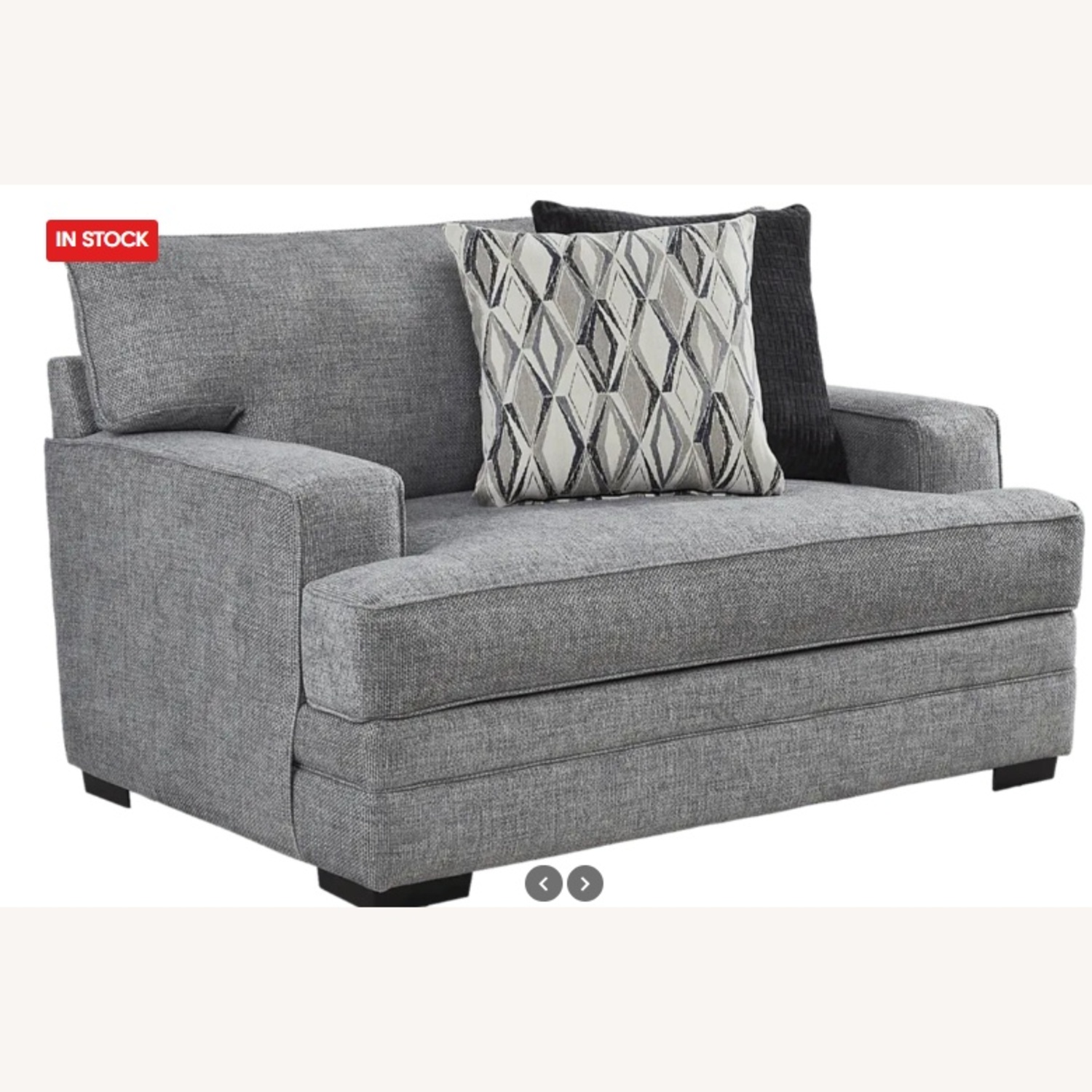 Rooms To Go Light Gray Loveseat - image-5