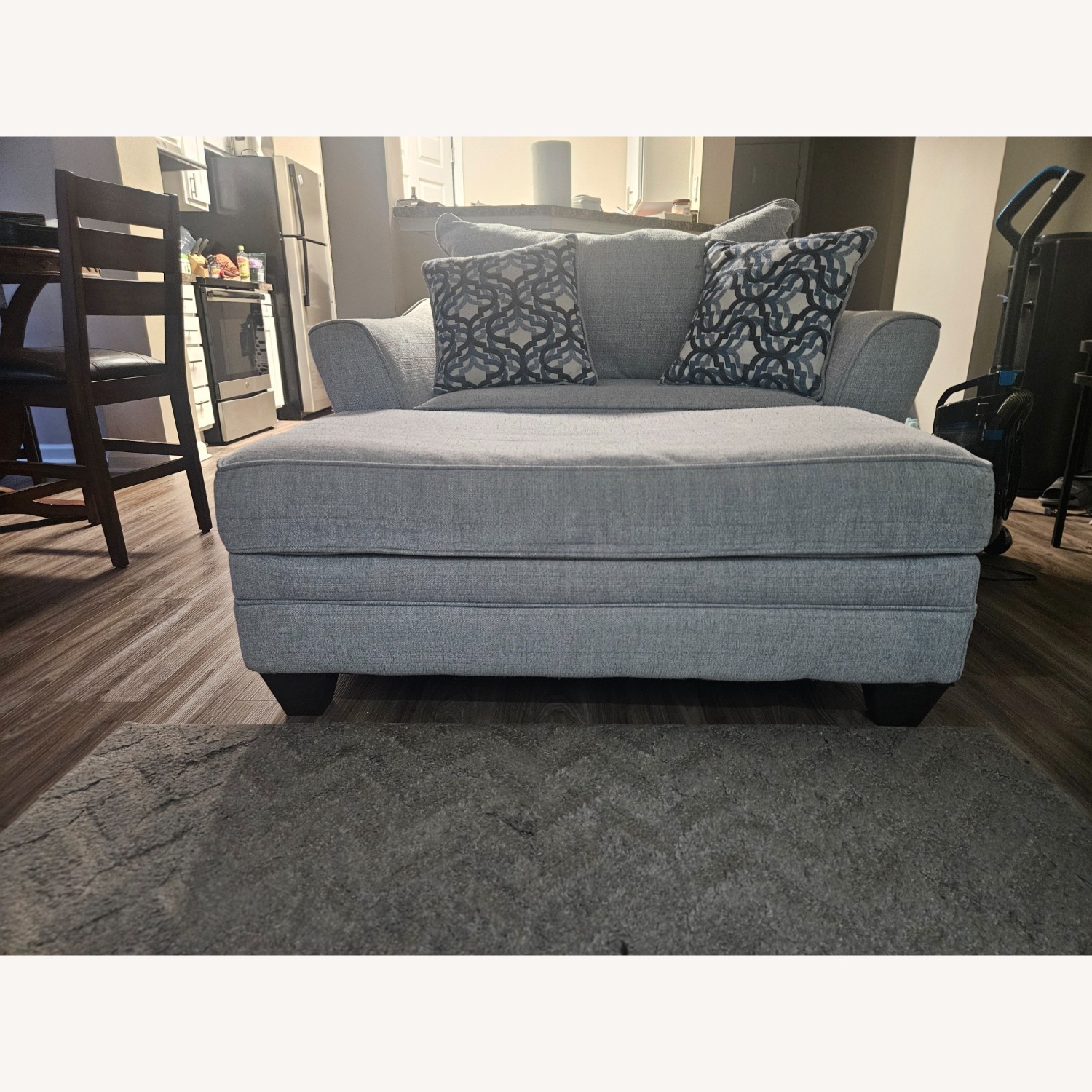 Rooms To Go Light Gray Loveseat - image-1