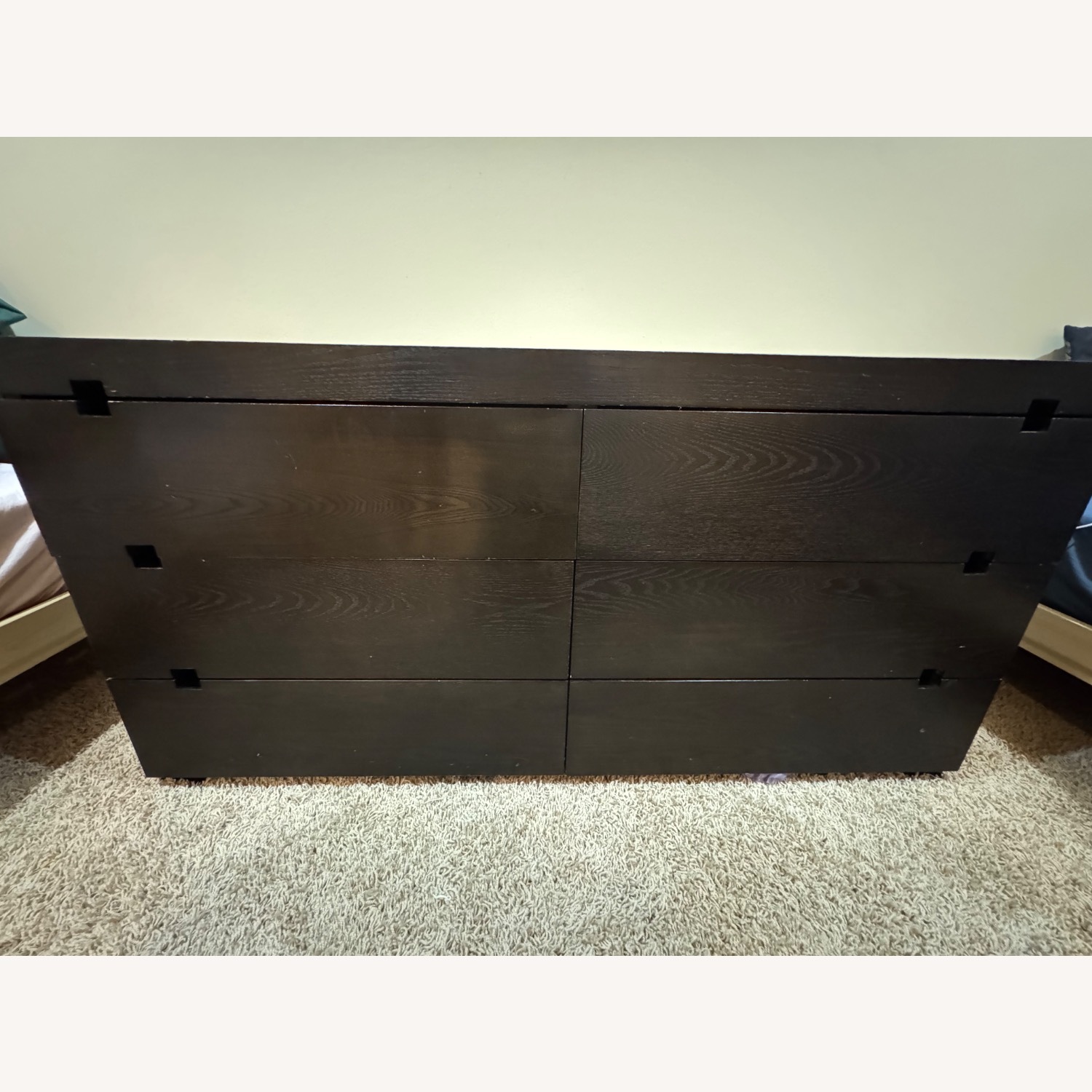West Elm Square Cutout Chocolate 6 Drawer Dresser - image-1