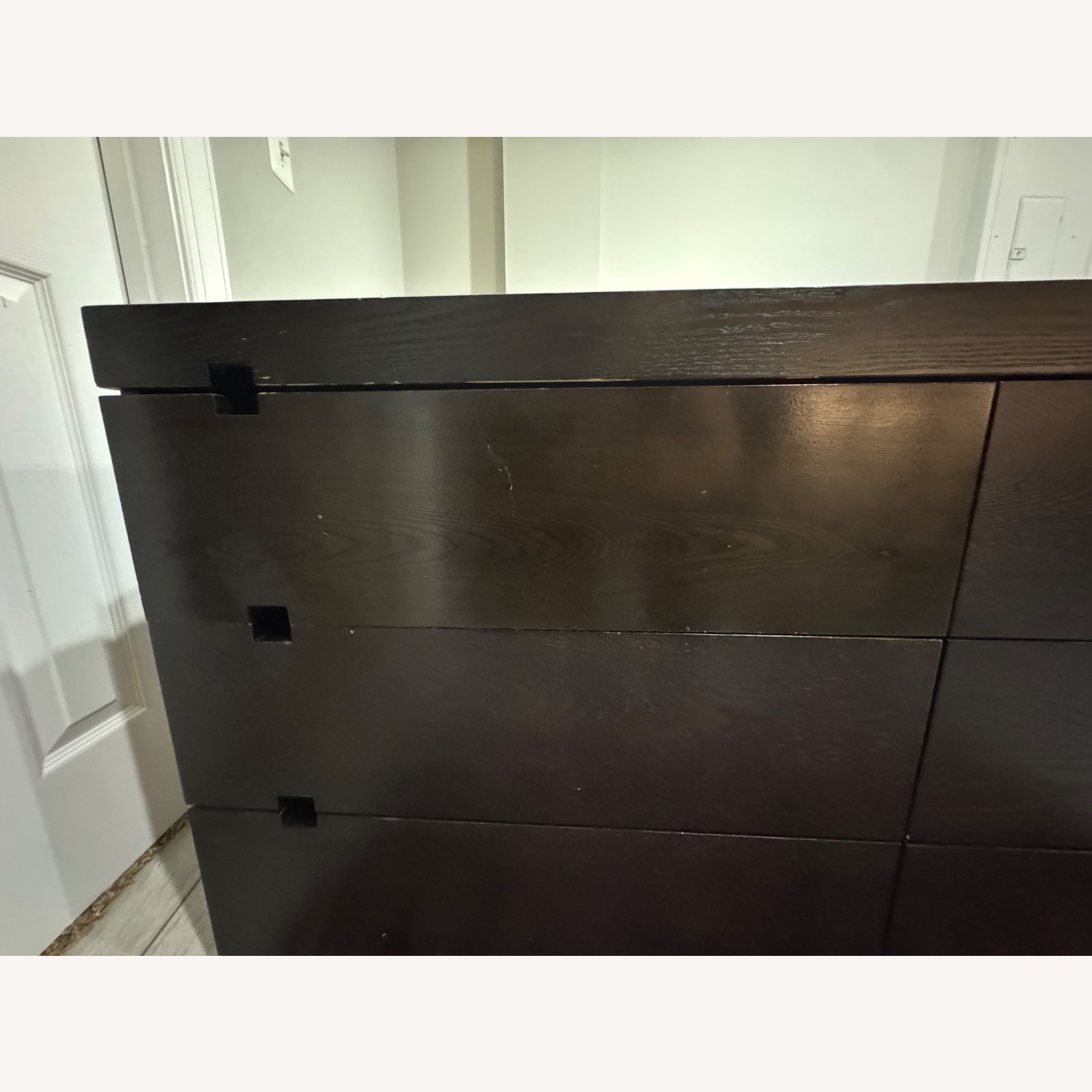 West Elm Square Cutout Chocolate 6 Drawer Dresser - image-6
