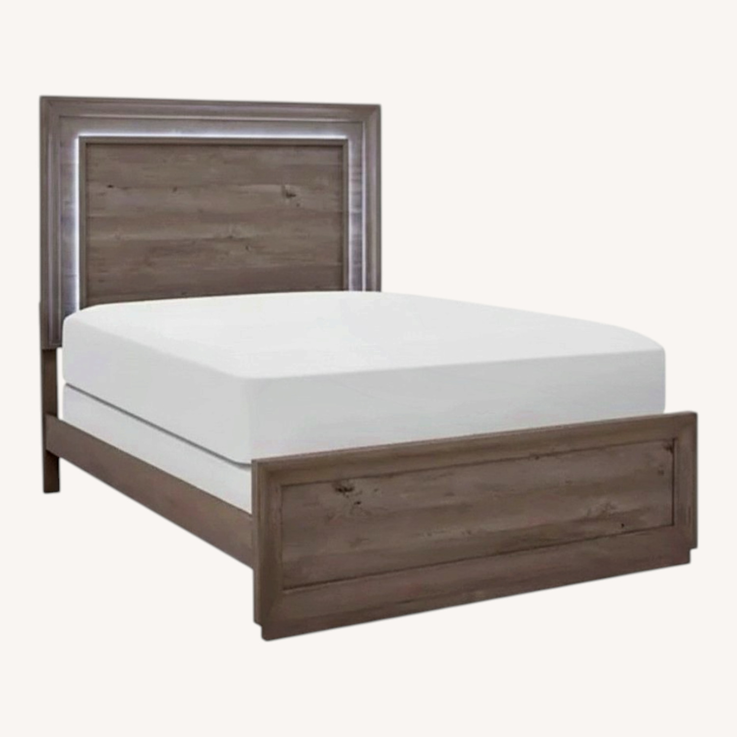 Mela King Size Bed Frame W LED Headboard - image-0