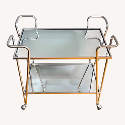Used Silver Metal Bar Cart for sale on AptDeco