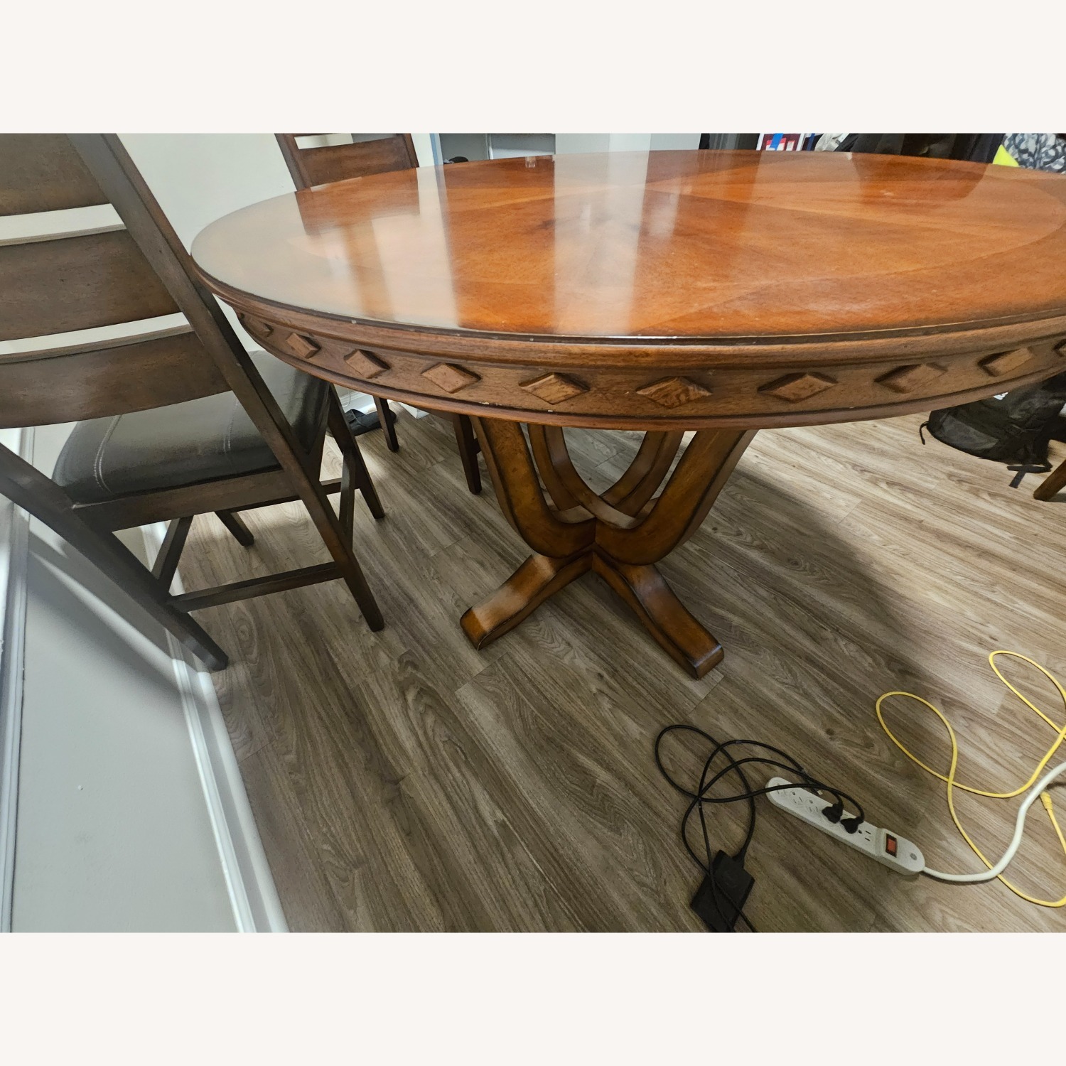 Vintage/Antique Dark Brown Dining Table - image-1