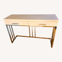 White/Chrome Console Table