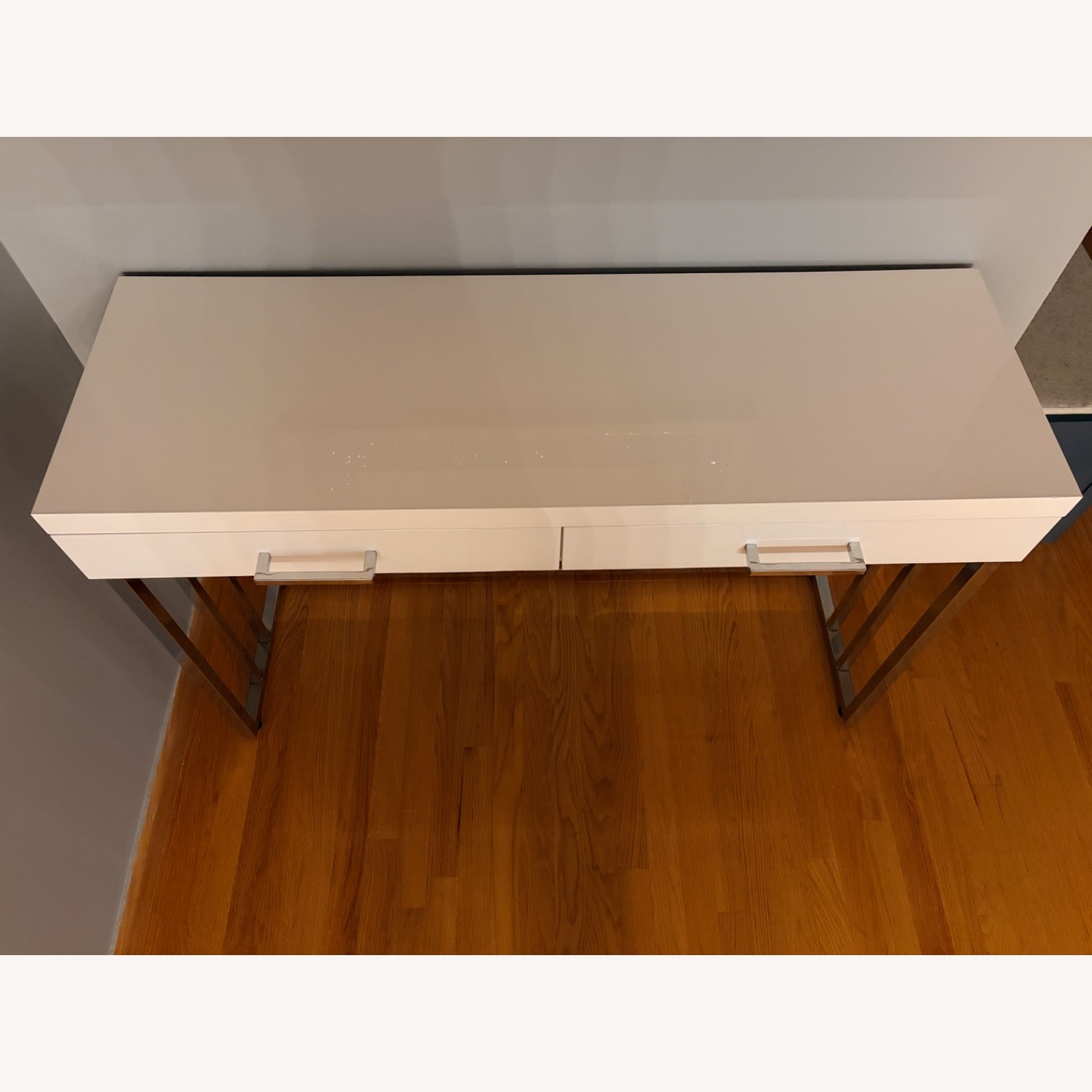 White/Chrome Console Table - image-2