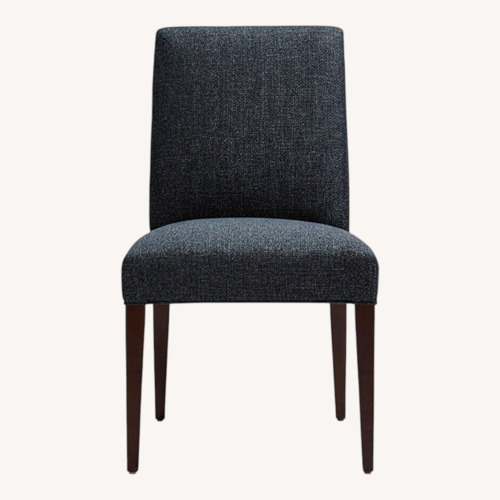 Used Crate & Barrel Miles Blue Fabric Dining Chairs for sale on AptDeco
