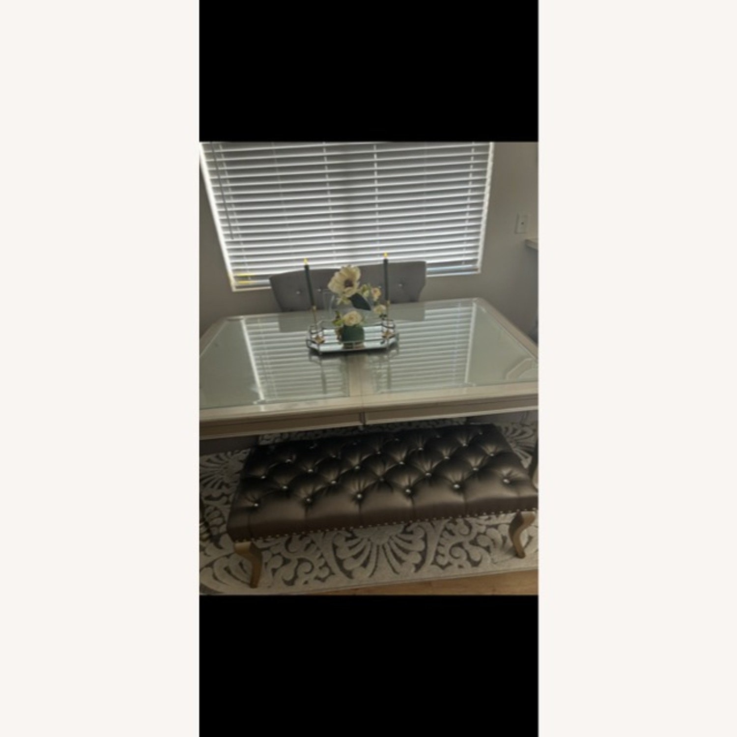 Silver Glass Dining Table - image-2