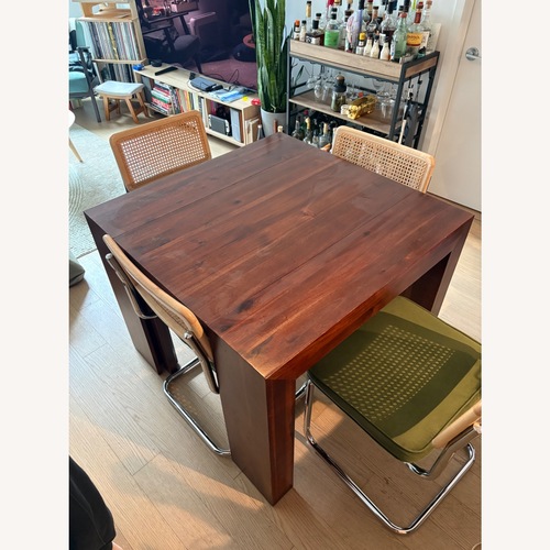 Used Transformer Table Dark Brown Wood Dining Table for sale on AptDeco