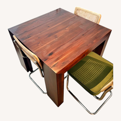Used Transformer Table Dark Brown Wood Dining Table for sale on AptDeco