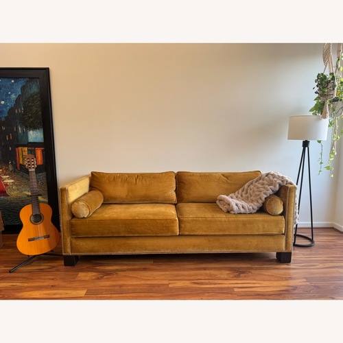 Used Gold Velvet Luxury Sofa - 3 Seat for sale on AptDeco