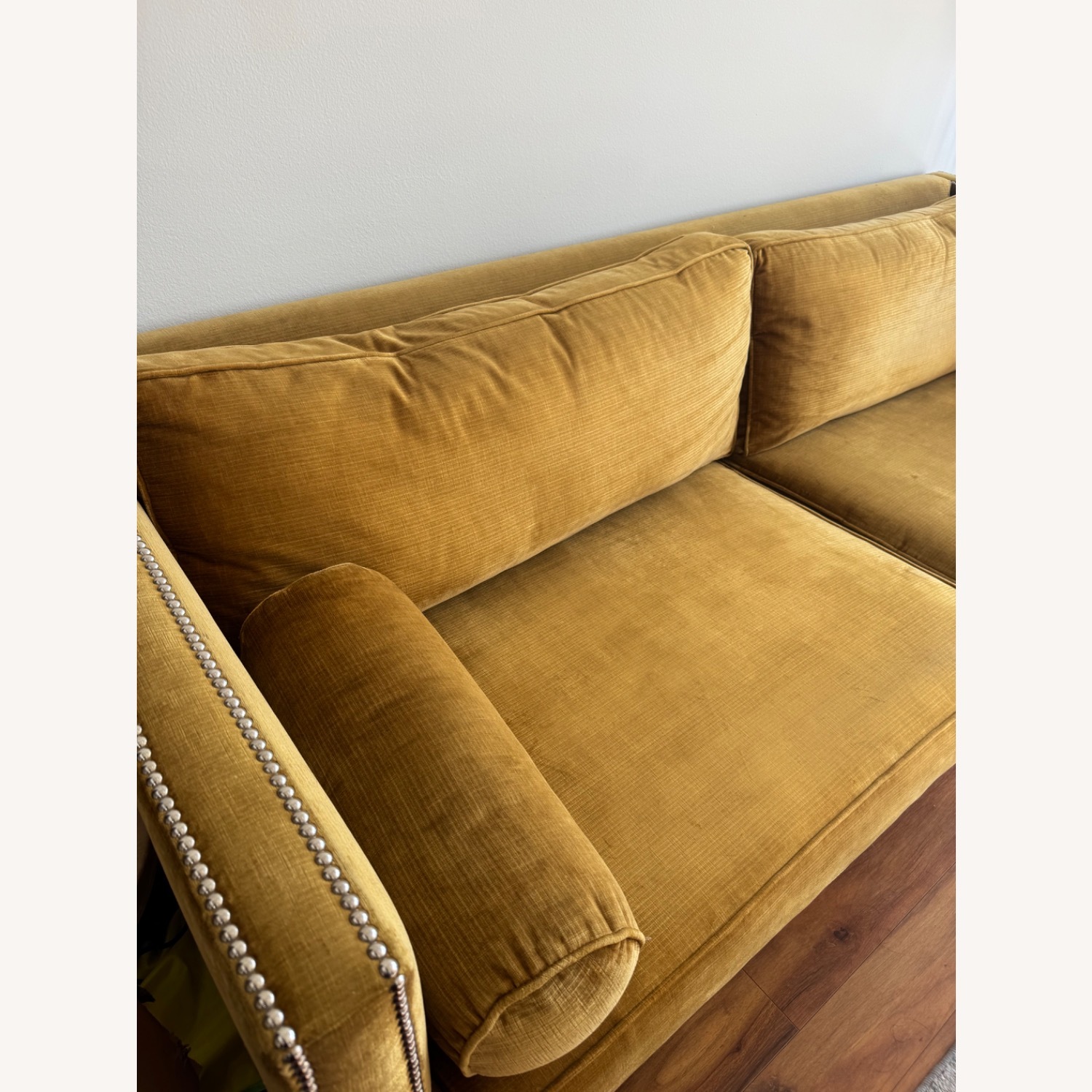 Gold Velvet Luxury Sofa - 3 Seat - image-3