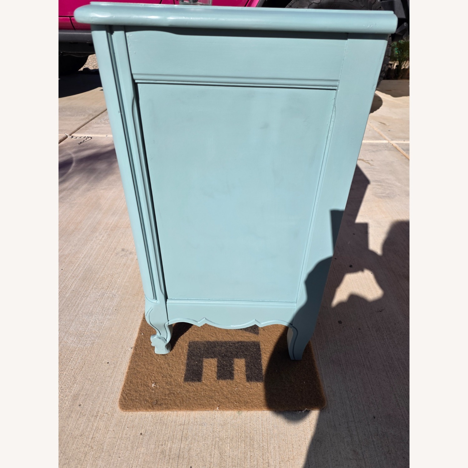 French Provincial Nightstand w Floral Accent - image-3