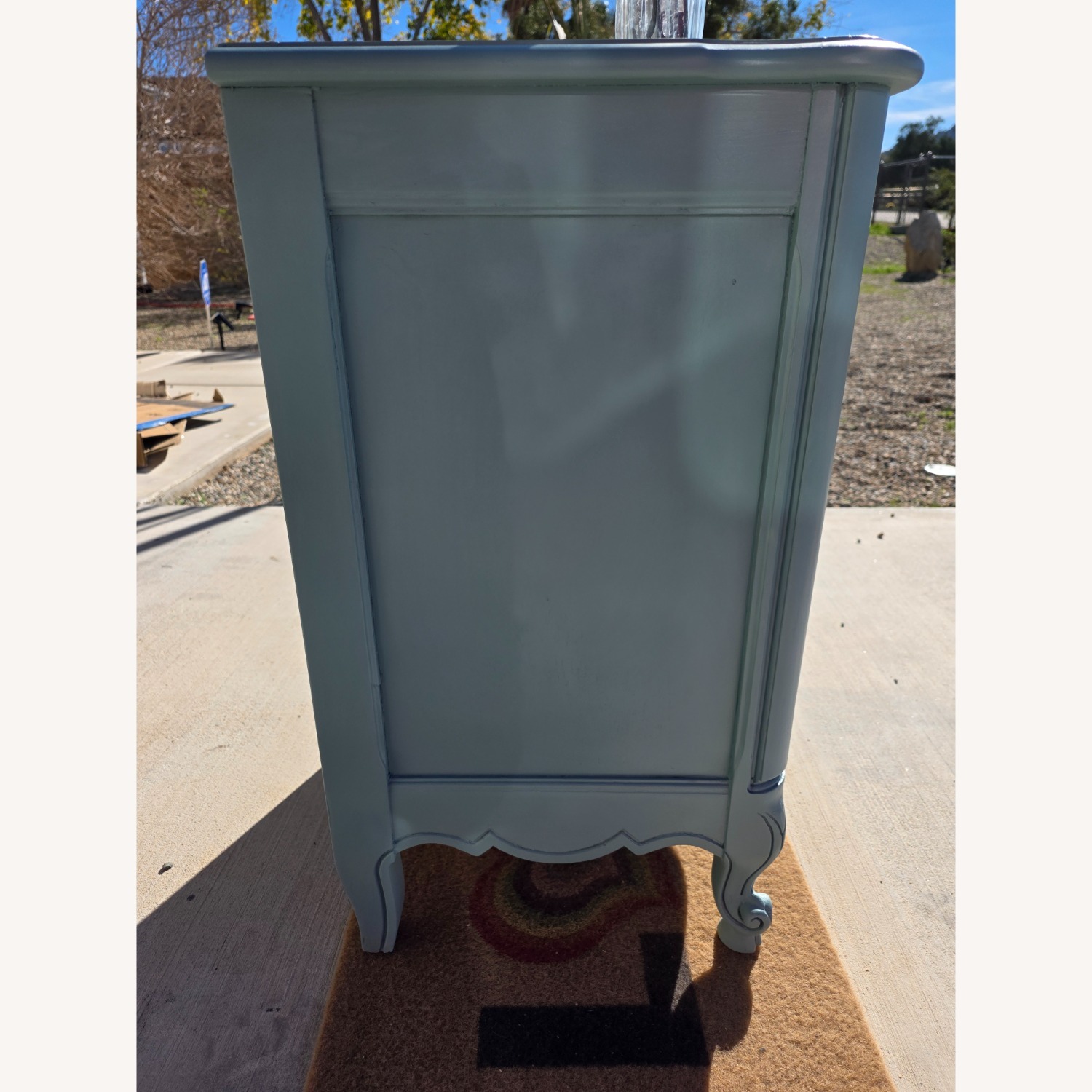 French Provincial Nightstand w Floral Accent - image-4