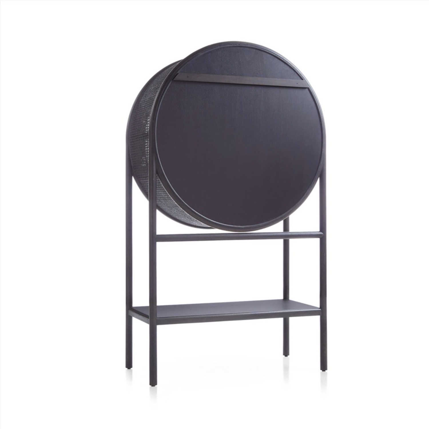 Crate & Barrel West 40" Cane Bar Cabinet - image-2