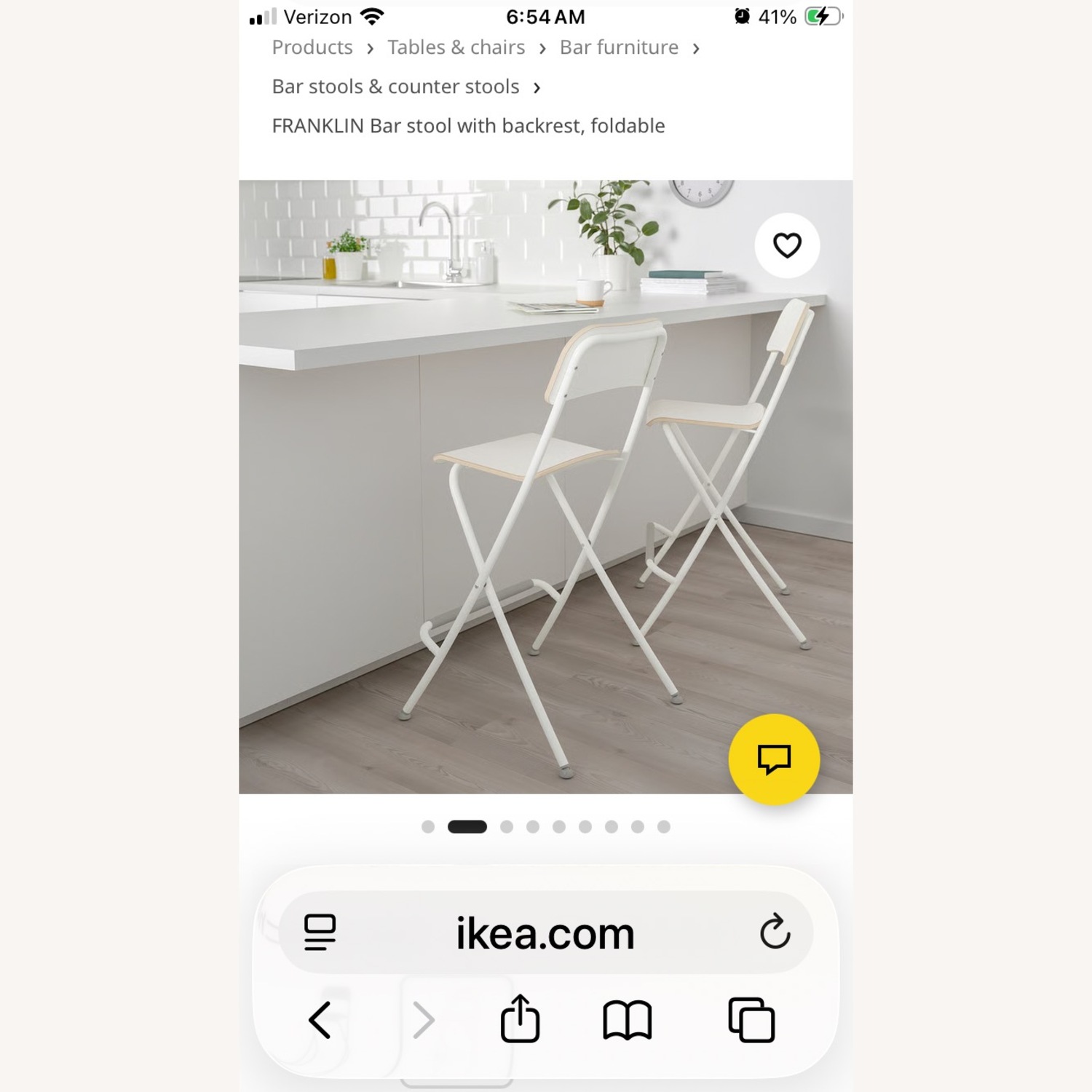 IKEA Franklin White Bar Stools Set - image-4